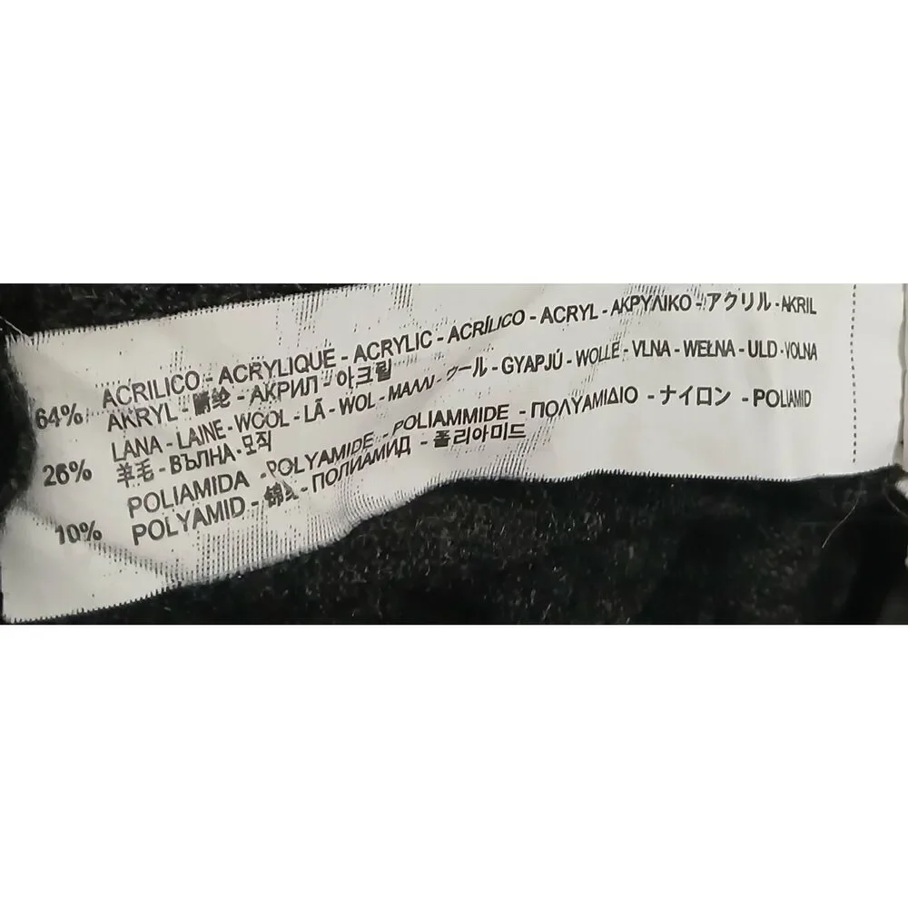 Zara womens medium fine wool long maxi pencil skirt dark gray